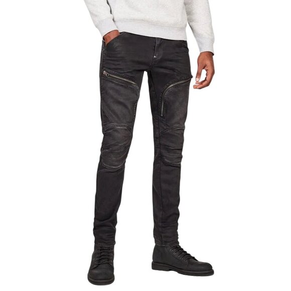 G-Star Raw Air Defence 3D Zip Skinny Jeans 34x32 faded Black Denim Mens Pants - Picture 1 of 14